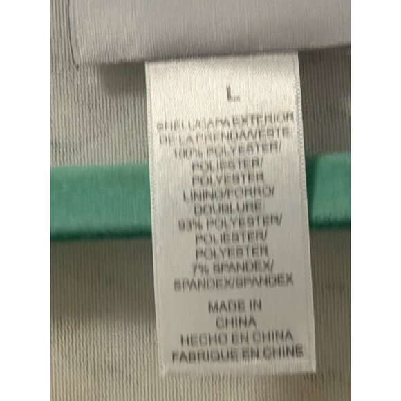 Alfred Dunner Floral Textured Knit Top W/ Rhinestone Accents & Notched Neck Sz L - Picture 4 of 12